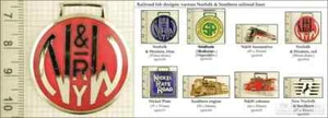 Norfolk & Western railroad decorative fobs, various designs & keychain options - Picture 1 of 7