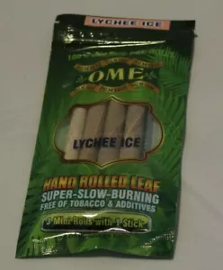 OME PALM LEAF 1 PACK NATURAL WRAPS 3 ROLLS LYCHEE ICE MINI SLIM KING QUALITY - Picture 1 of 2