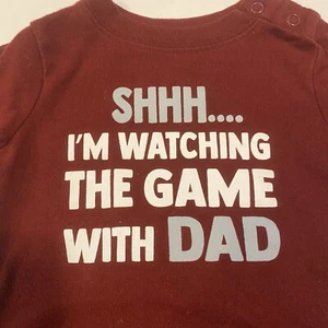 Garanimals Unisex Toddler Game Day with Dad Long Sleeve One Piece - Picture 1 of 4