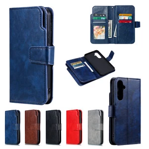 Flip Leather Wallet Phone Case For Samsung S9 S10 S20 S21 S22 S23 Note 20 J6 J7 - Picture 1 of 29