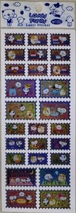 Lovely Family holographic kawaii animals & food laser sticker set - Picture 1 of 1