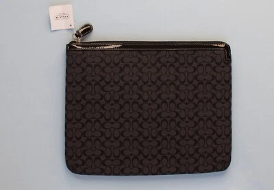NWT BLACK SIGNATURE COACH TABLET IPAD CASE SLEEVE WITH LOGO - Image 1 of 4