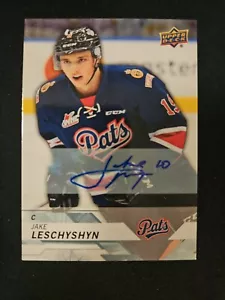 18-19 Jake Leschyshyn CHL Autographed Regina Pats - Picture 1 of 2
