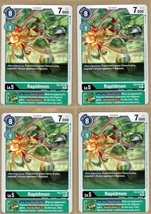 RAPIDMON X 4 Digimon CCG Digital Hazard UNCOMMON Playset EX2-027 - Picture 1 of 1
