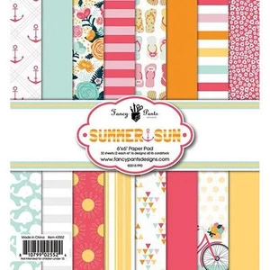 FANCY PANTS "SUMMER SUN" 6X6 PAPER PAD  BEACH OCEAN SUMMER SCRAPJACK'S PLACE - Picture 1 of 1
