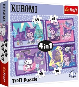 NEW Trefl 4 in 1 Jigsaw Puzzle Pieces 4+ Kids 34676 Day with Kuromi - Imagen 1 de 5