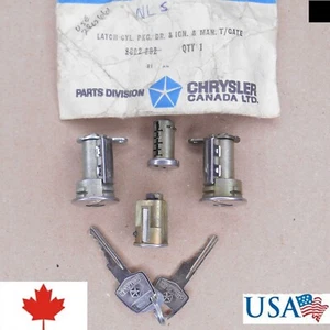 MOPAR 2862661 NOS original ignition doors t/gate lockset 1966-68 B C body Wagon - Picture 1 of 5