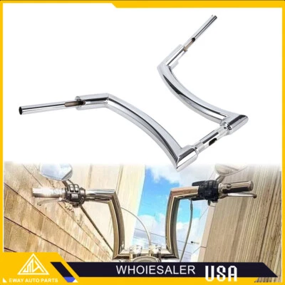 14" Chrome 2'' Hanger Bar Handlebar For Harley Breakout Road King Softail FLS - Image 1 of 4