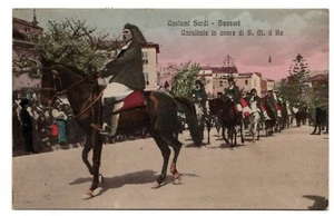 Cavalcata Sarda In Onore Di S.M. Il Re Costumi Sardi Sassari F.P Viaggiata 1942 - Foto 1 di 2