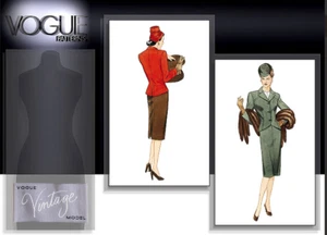 Retro um 1944 Jacke Rock Schnittmuster Sie wählen Größe 6-22 Vogue 2885 NEU OVP - Bild 1 von 3