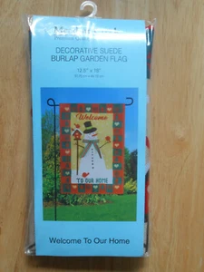 NIP Meadow Creek Winter Season Christmas Holiday Suede Garden Flag 12.5" X 18" - Picture 1 of 9