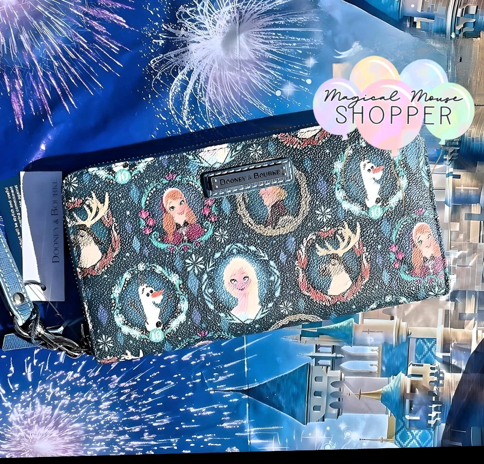 2023 Disney Parks Dooney & Bourke Frozen 10th Anniversary Elsa Wallet Wristlet - Image 1 of 1