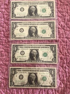 (5) 1963 B $1 One Dollar Bill Joseph Barr Notes Currency - Picture 1 of 2