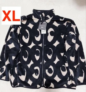 Uniqlo x Marimekko 2024 Women Fleece Full-zip Jacket Black size XL NEW w/ Tags - Picture 1 of 8