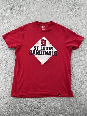 St Louis Cardinals Shirt Mens Medium Red Short Sleeve Tee MLB Baseball '47 Brand - Image 1 of 4