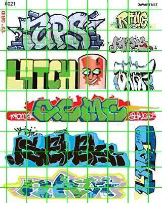 6021 DAVE'S DECAL HO 1:87 SCALE DECALS URBAN CITY STREET GRAFFITI TAGGING MODERN - Image 1 of 3