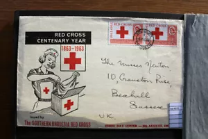 fdc southern rodesia for uk red cross 1963 (ros6070) - Picture 1 of 1