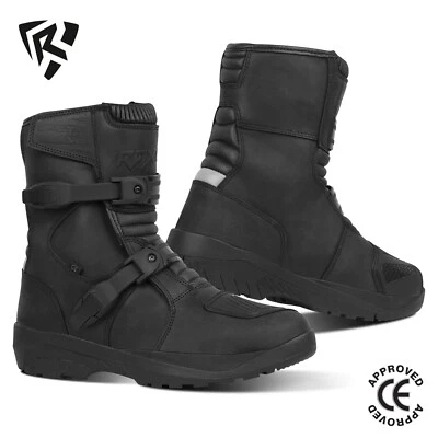 Motorrad Raxid Basta V2 schwarz wasserdicht Abenteuerstiefel auf & abseits der Straße CE/UKCA