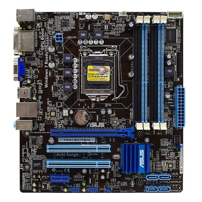 For ASUS P8H61-M2/TPM/SI Motherboard LGA1155 DDR3 Mainboard - Image 1 of 4