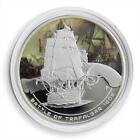 Wyspy Cooka 1 $ Słynne bitwy morskie Trafalgar Ship Clipper srebrna moneta 2010