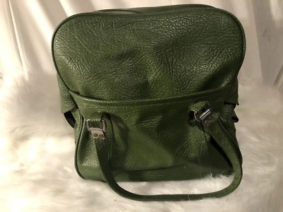 Vintage Sears & Roebuck Olive Green Luggage Bag Made In Japan - Image 1 of 4