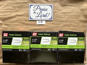 3- Boxen Grip Rite Zaunklammern verzinkt 15 Pfund 1-1/2 Zoll 112HGFS5 - Bild 1 von 1