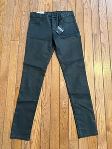 GapKids 1969 Girls Regular 10 Straight Ankle, Black Coated Pants NWT - Picture 1 of 4