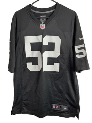 Camiseta deportiva retro Nike NFL Oakland Raiders Khalil Mack #52 negra M Las Vegas Foto 1 de 4