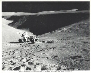 DAVE SCOTT APOLLO 15  NASA VINTAGE ORIGINAL  8x10 LITHOGRAPH  EVA MOONWALK  - Picture 1 of 2