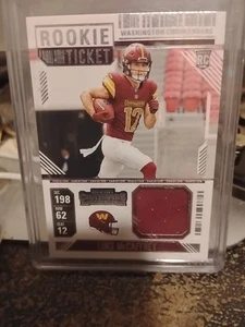 Luke McCaffrey 2024 Contenders Rookie Ticket Relic Variation Rice Commanders - Picture 1 of 1