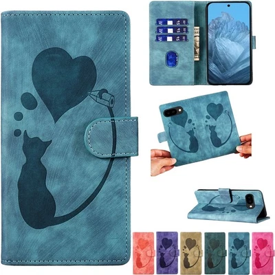 For Google Pixel 9A 9 Pro XL 8A 7 Painted Leather Anti Scratch Wallet Case Cover - Image 1 of 4