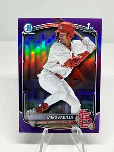 Yairo Padilla 2025 Bowman Chrome Purple Refractor /250 #BCP-236 Cardinals - Picture 1 of 2