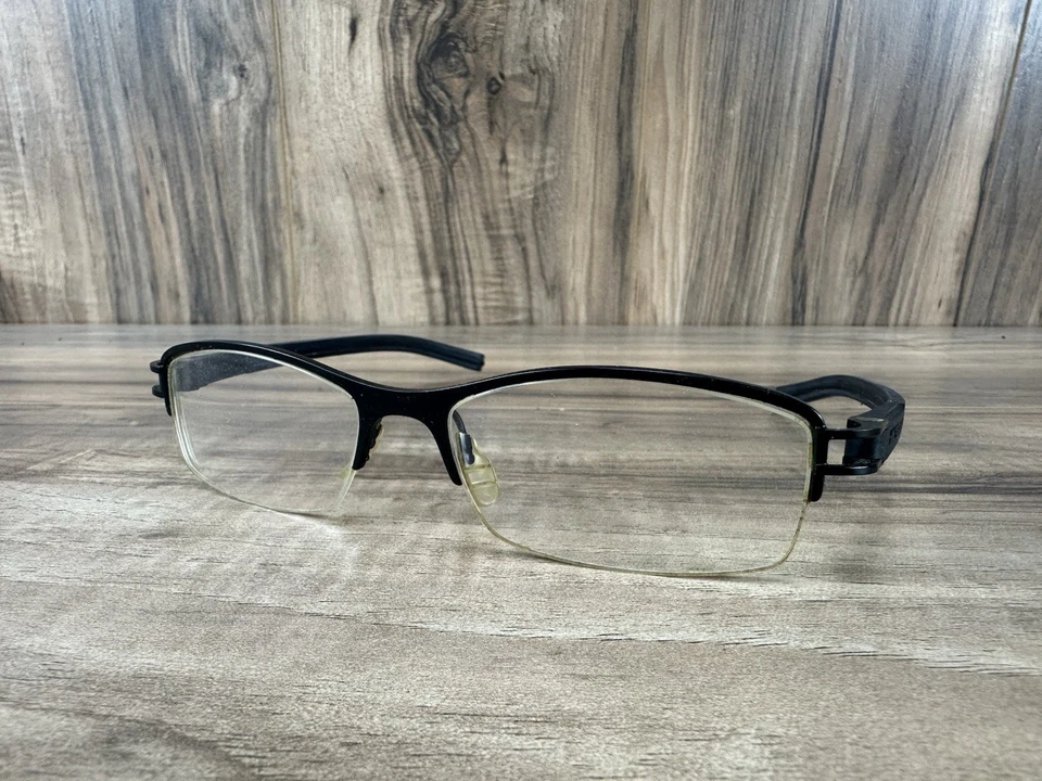 TAG HEUER TH 7622 001 Satin Black Half Rim Eyeglasses Avant Garde Frames Only - Image 1 of 4