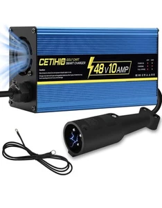 10Amp 48 Volt Golf Cart Batterieladegerät für Club Car Ds&Precedent, Trickle Cha337 - Bild 1 von 7