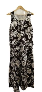 Miss Dorby Dress, Size 12, Blouson Pencil Long Brown/Beige Floral Sleeveless VTG - Picture 1 of 16