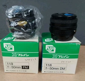 Fuji Photo X-Fujinon 1:1.9 f=50mm FM & 1:1.6 50mm Camera Lens - Picture 1 of 3