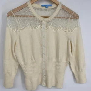 Antonio Melani Strickjacke klein creme Krocket Spitze skurril romantisch feminin  - Bild 1 von 8
