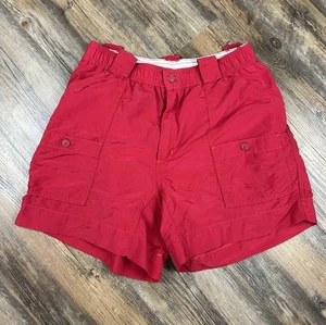 AFTCO Original Nylon Fishing Shorts Men's 34 Red Embroidered Logo 6" Inseam - Picture 1 of 13