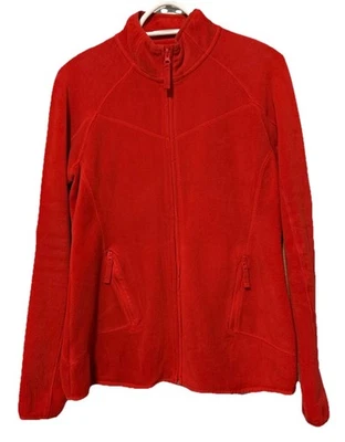 Chaqueta deportiva elástica Xersion para mujer cremallera completa polar roja ligera talla mediana Foto 1 de 4