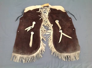 Vintage braune Wildleder Show Chaps - Bild 1 von 22