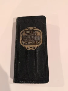 Antique 1916 Hills VEST-POCKET Polish English Dictionary - Imagen 1 de 7