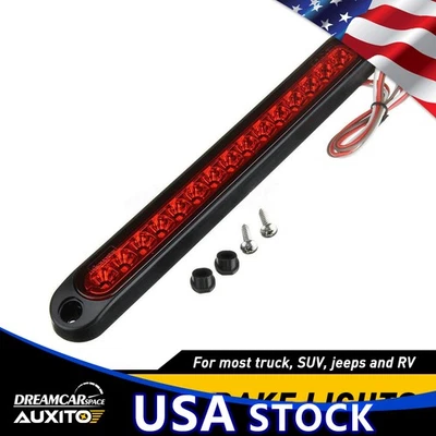 Coche Rojo 15LED Alto Tercer Montaje Freno 3RD Parada Luz Trasera Lámpara Universal 12V EE. UU. Foto 1 de 4