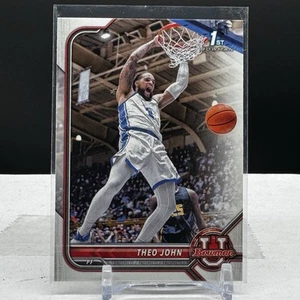 2022 Topps Bowman University Basketball 1st #42 Theo John - Imagen 1 de 2