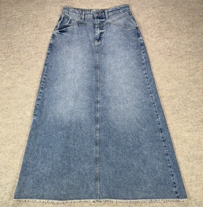 Free People We The Free Damen 8 Maxirock Come As You Are Demin helle Waschung - Bild 1 von 15