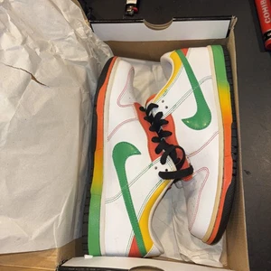 Dunk Low 6.0 bianco rasta taglia 8,5 - Foto 1 di 8