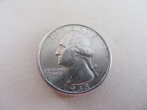 1935-P Washington Silver Quarter Stempelglanz [AKTUELLE MÜNZE] - Bild 1 von 2