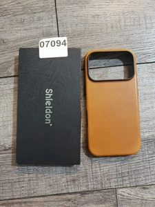 SHIELDON Leather Magnetic Back Case for iPhone 17 Pro 6.3", MagSafe  - Picture 1 of 4