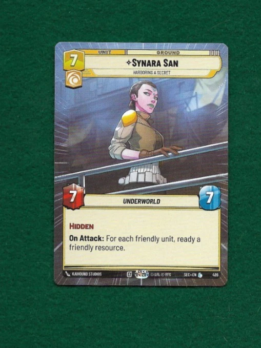 STAR WARS UNLIMITED SECRETS OF POWER HYPERSPACE #489 SYNARA SAN - Image 1 of 1