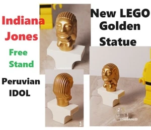 New LEGO Statue GOLD Peruvian Indiana Jones Destiny Movie Free Display IDOL God - Picture 1 of 1