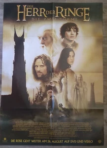 DER HERR DER RINGE - Die zwei Türme - Videoposter A1 unbenutzt gefaltet - Bild 1 von 1